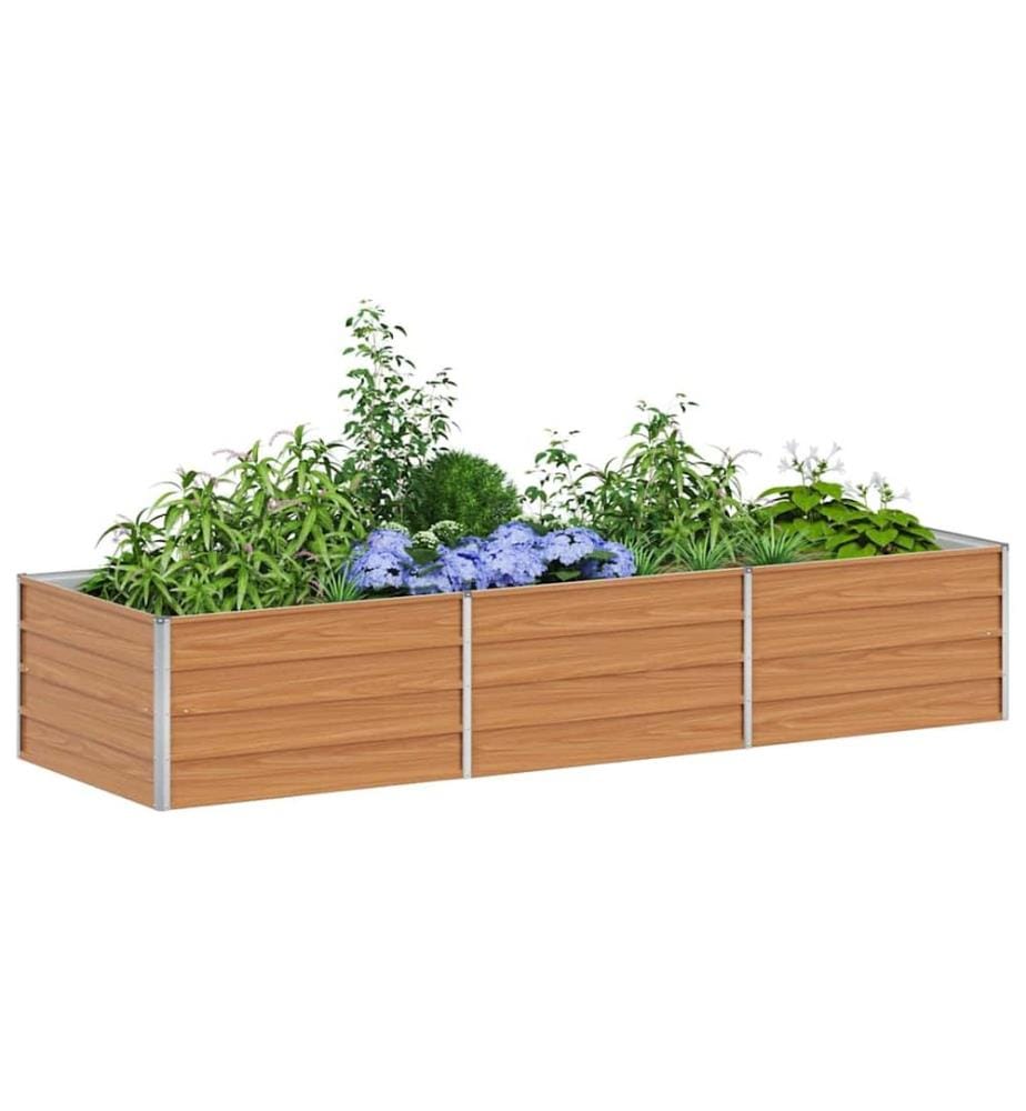 vidaXL Jardinière surélevée Marron Clair 240 x 80 x 45 cm