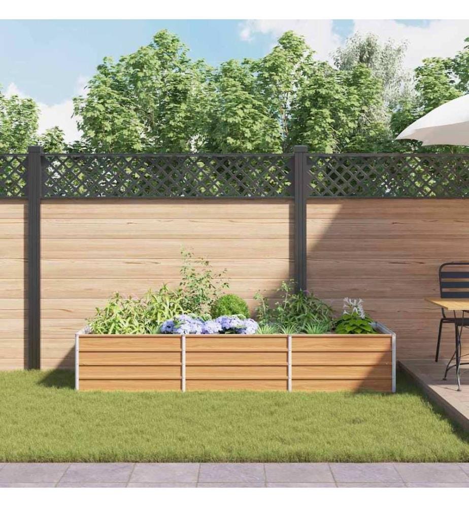 vidaXL Jardinière surélevée Marron Clair 240 x 80 x 45 cm