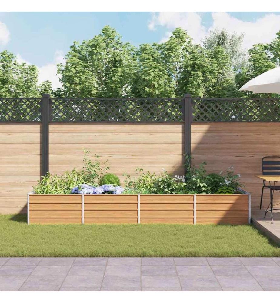vidaXL Jardinière surélevée Marron Clair 320 x 80 x 45 cm