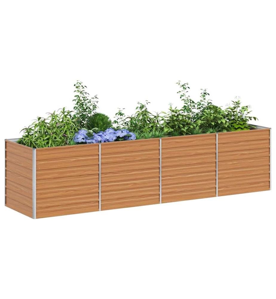 vidaXL Jardinière surélevée Marron Clair 320 x 80 x 77 cm