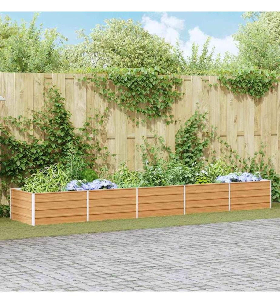vidaXL Jardinière surélevée Marron Clair 400 x 80 x 45 cm