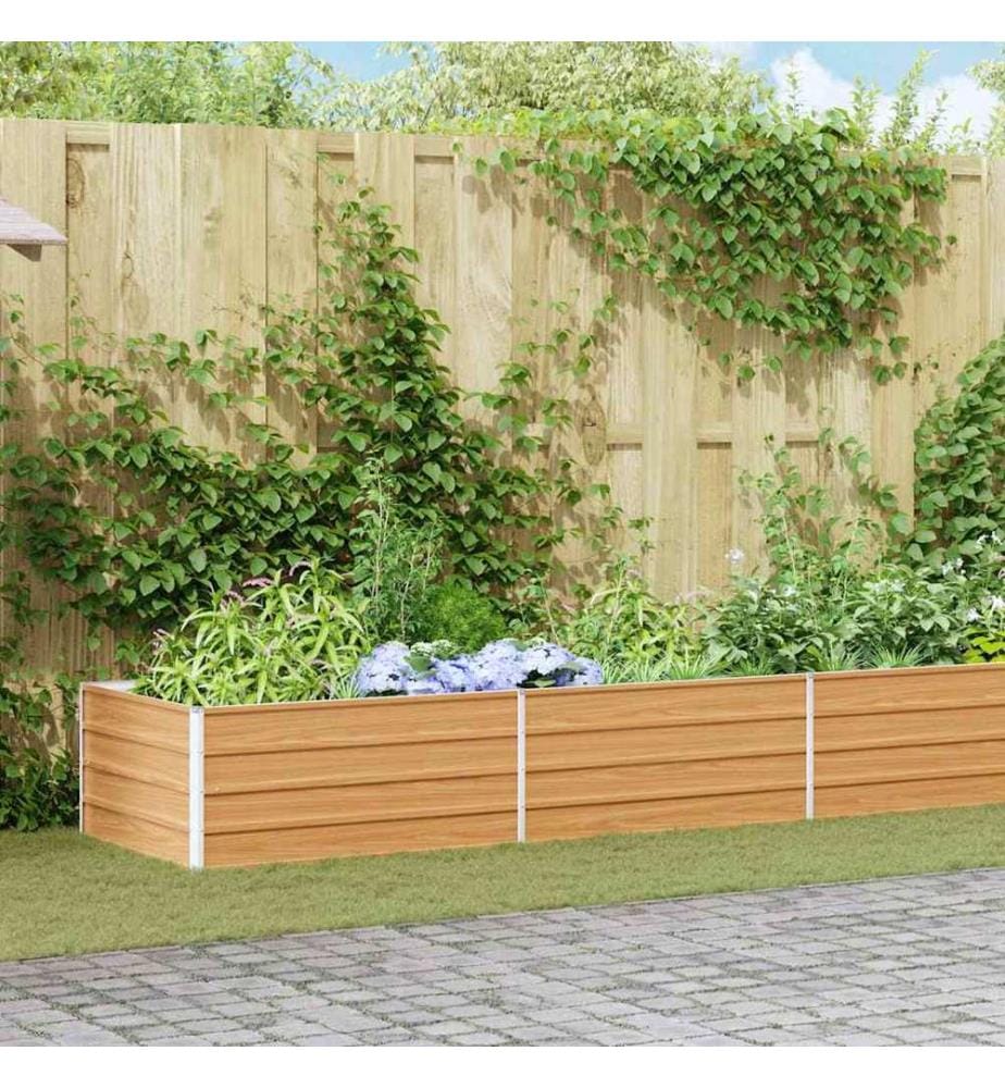 vidaXL Jardinière surélevée Marron Clair 600 x 80 x 45 cm