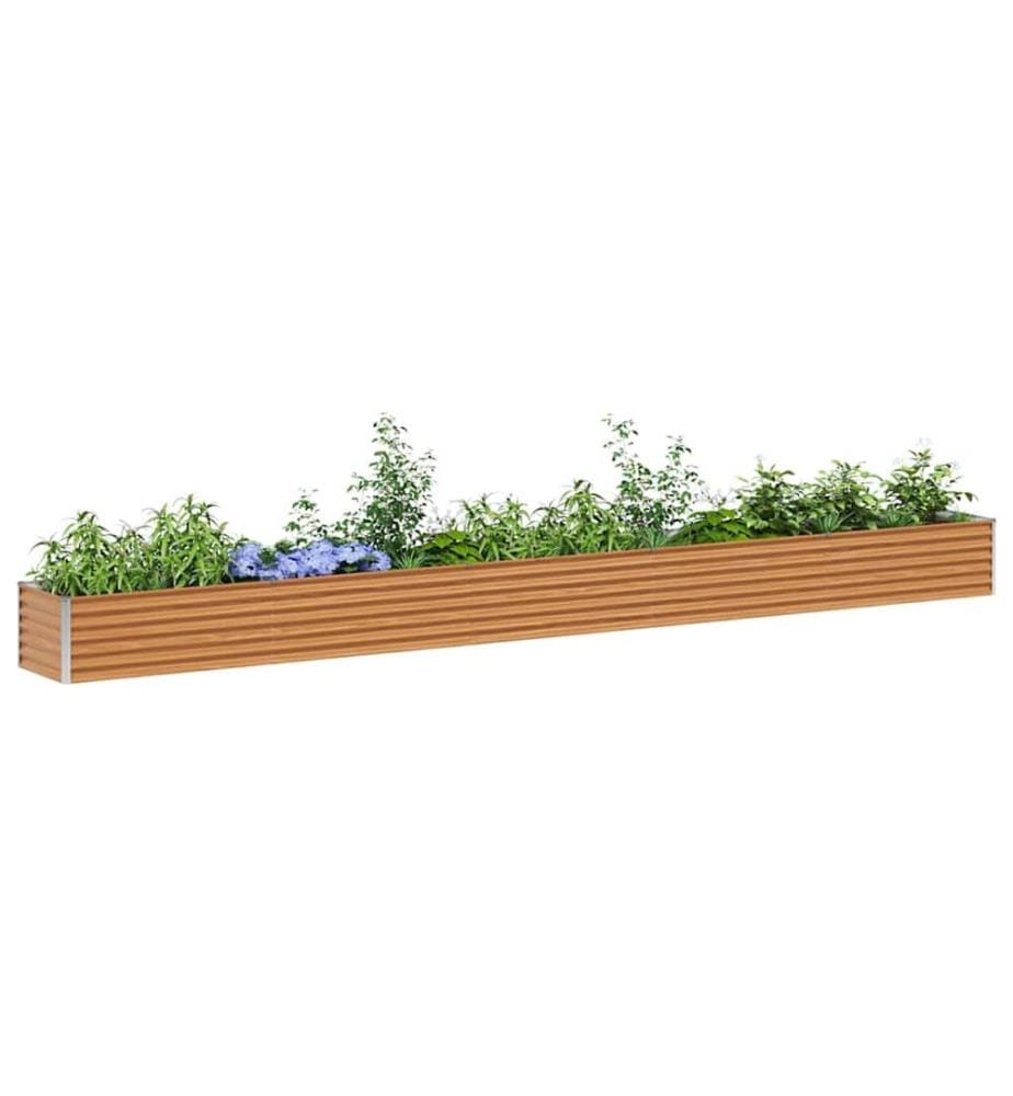vidaXL Jardinière surélevée 485 x 50 x 36 cm Acier galvanisé