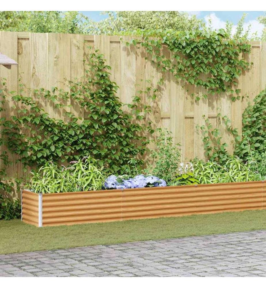 vidaXL Jardinière surélevée 775 x 50 x 36 cm Acier galvanisé