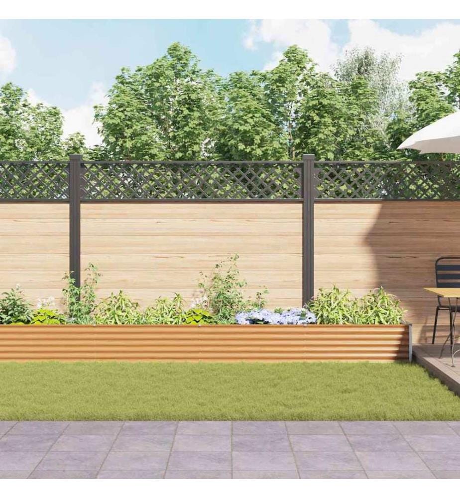 vidaXL Jardinière surélevée 775 x 50 x 36 cm Acier galvanisé