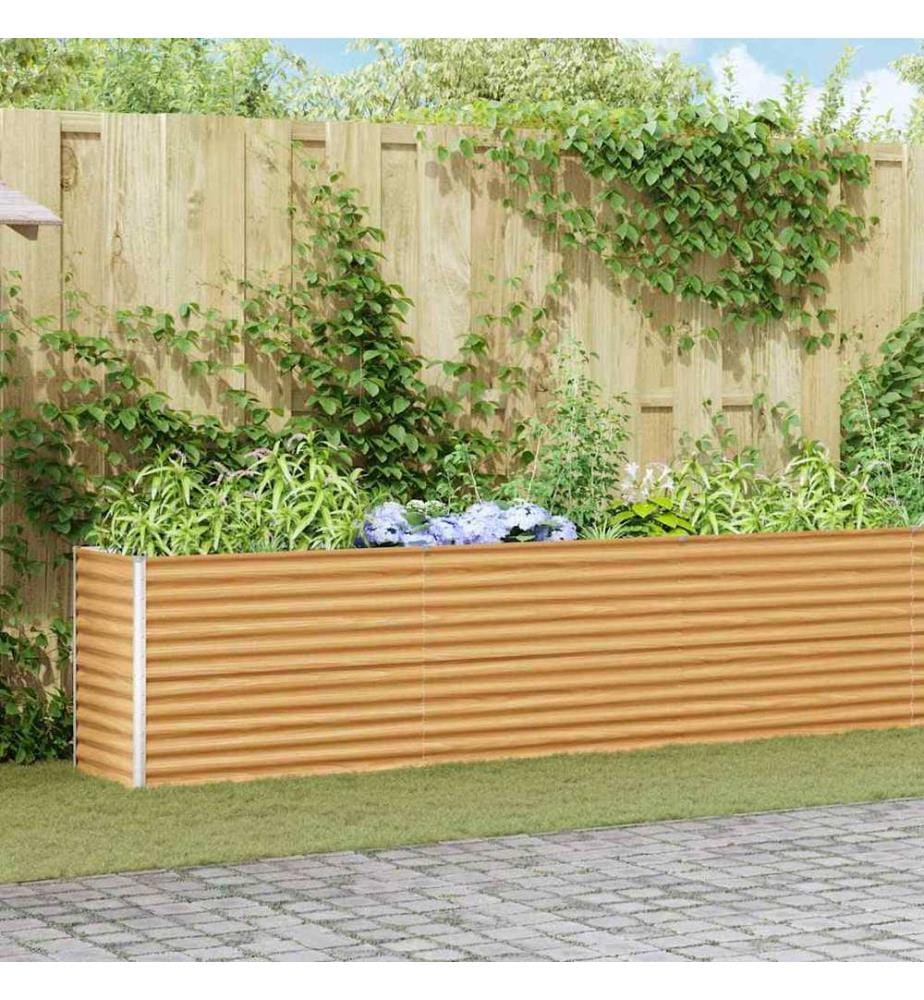 vidaXL Jardinière surélevée 485 x 50 x 68 cm Acier galvanisé