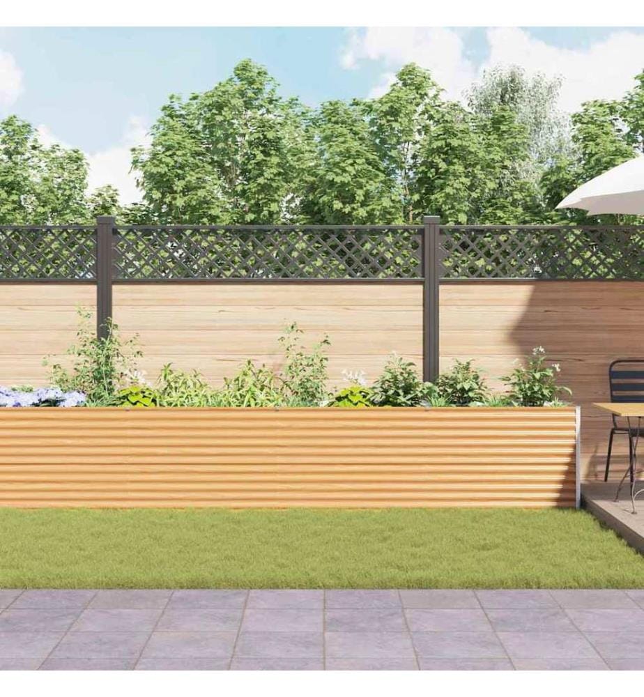 vidaXL Jardinière surélevée 485 x 50 x 68 cm Acier galvanisé