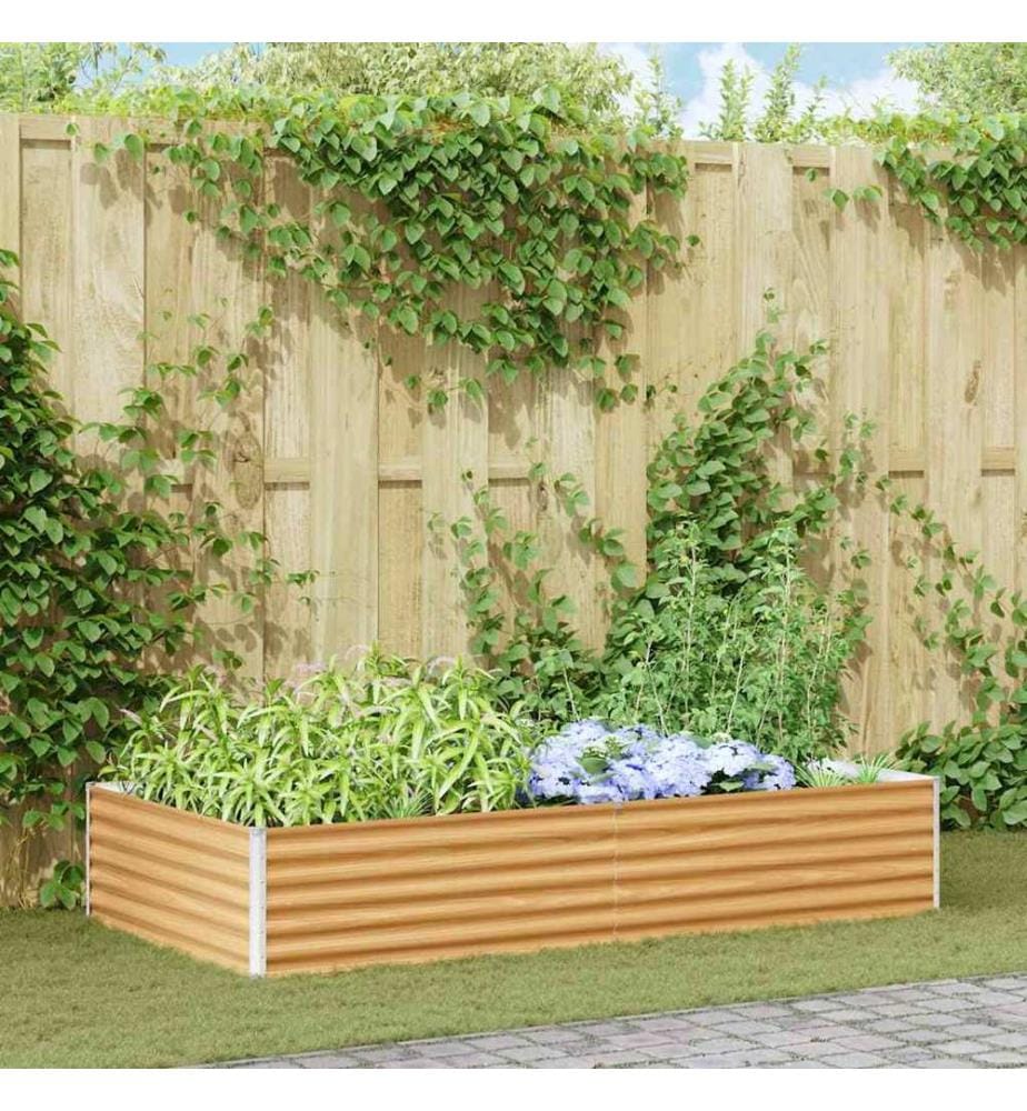 vidaXL Jardinière surélevée 195 x 100 x 36 cm Acier galvanisé