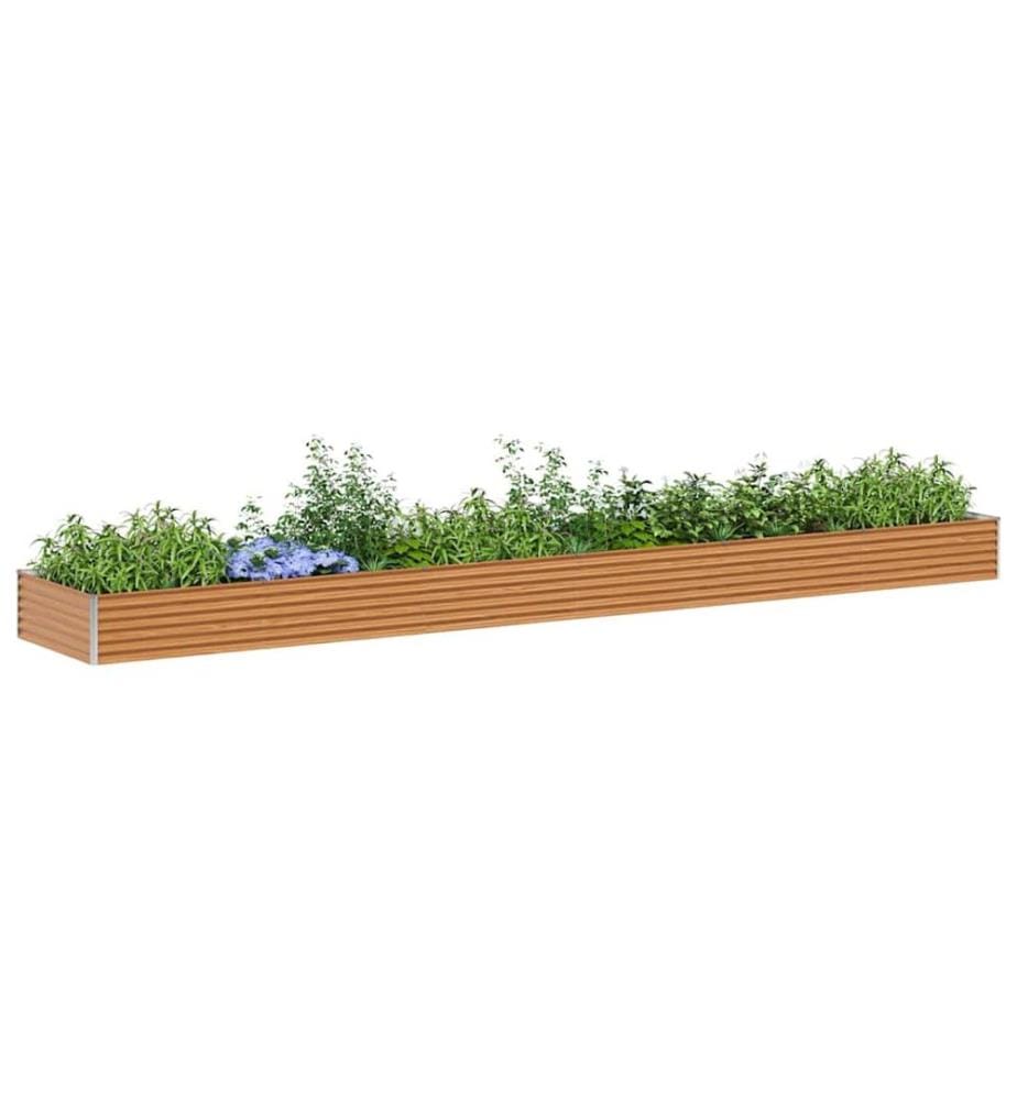 vidaXL Jardinière surélevée 582 x 100 x 36 cm Acier galvanisé