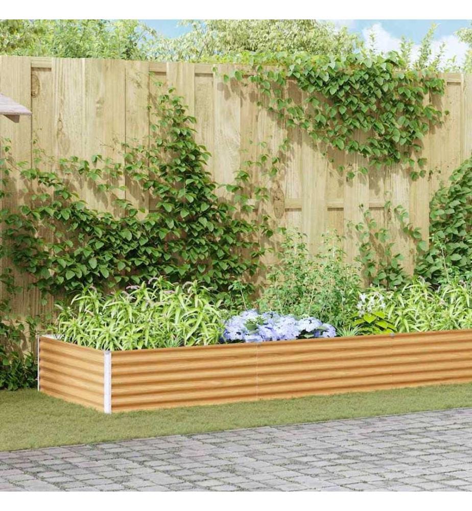 vidaXL Jardinière surélevée 775 x 100 x 36 cm Acier galvanisé