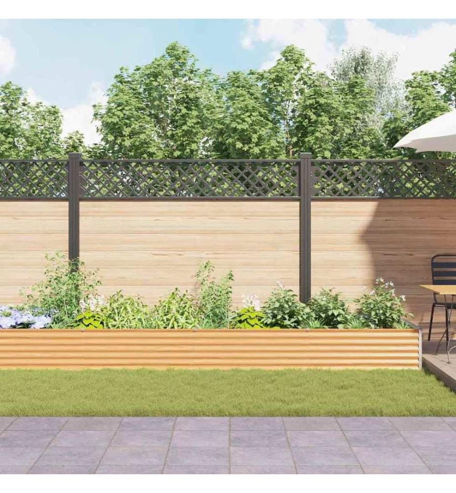 vidaXL Jardinière surélevée 775 x 100 x 36 cm Acier galvanisé