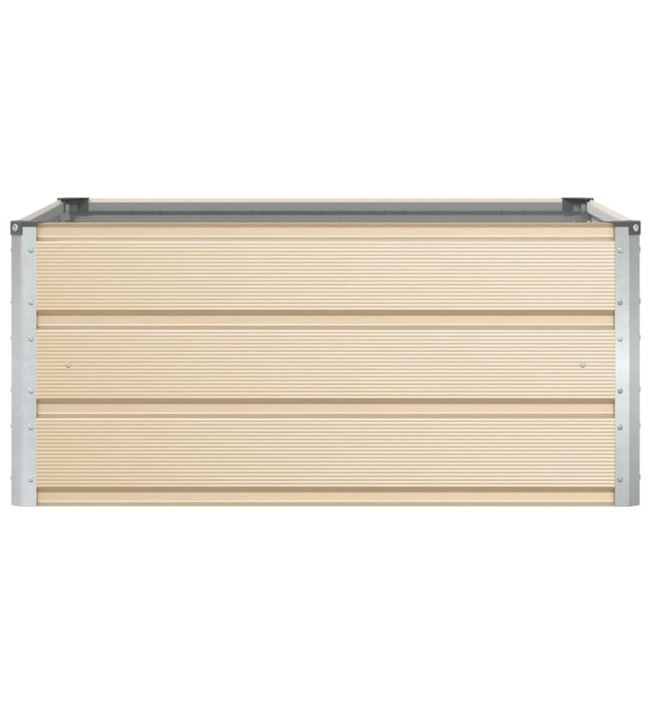vidaXL Jardinière Ivoire 100 x 100 x 45 cm Acier