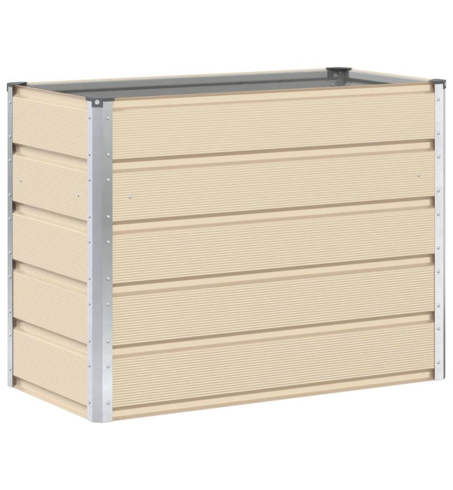 vidaXL Jardinière Ivoire 100 x 50 x 75 cm Acier galvanisé