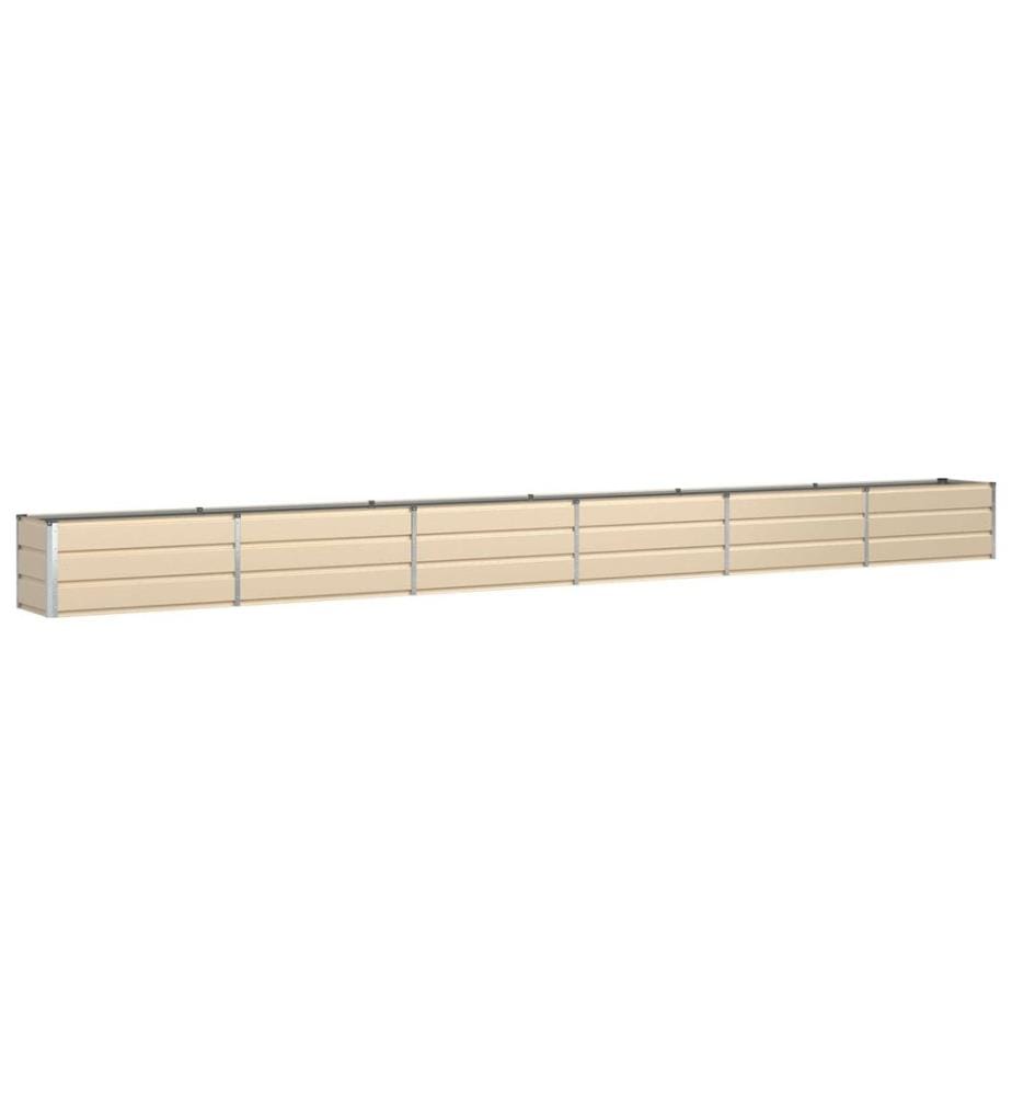 vidaXL Jardinière Ivoire 580 x 50 x 45 cm Acier galvanisé