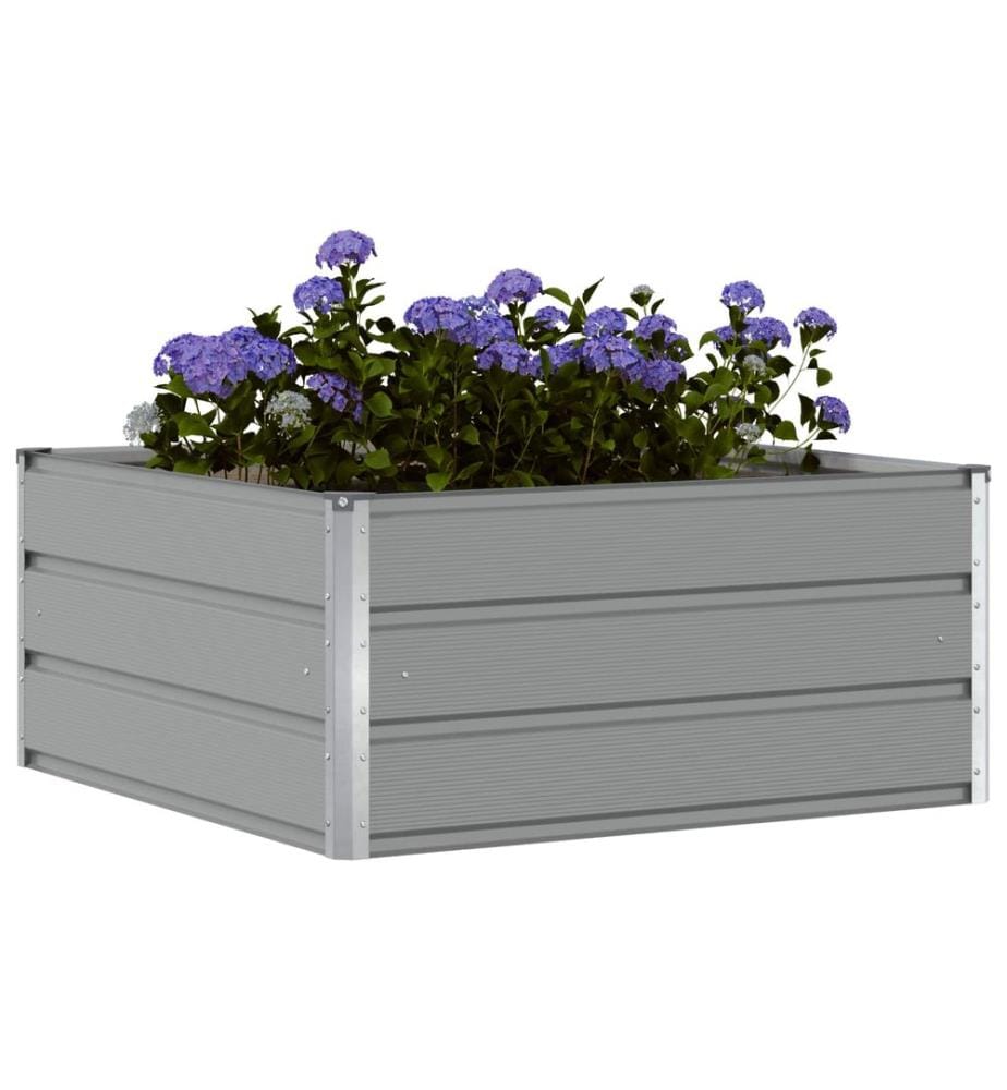 vidaXL Jardinière Gris clair 100 x 100 x 45 cm Acier