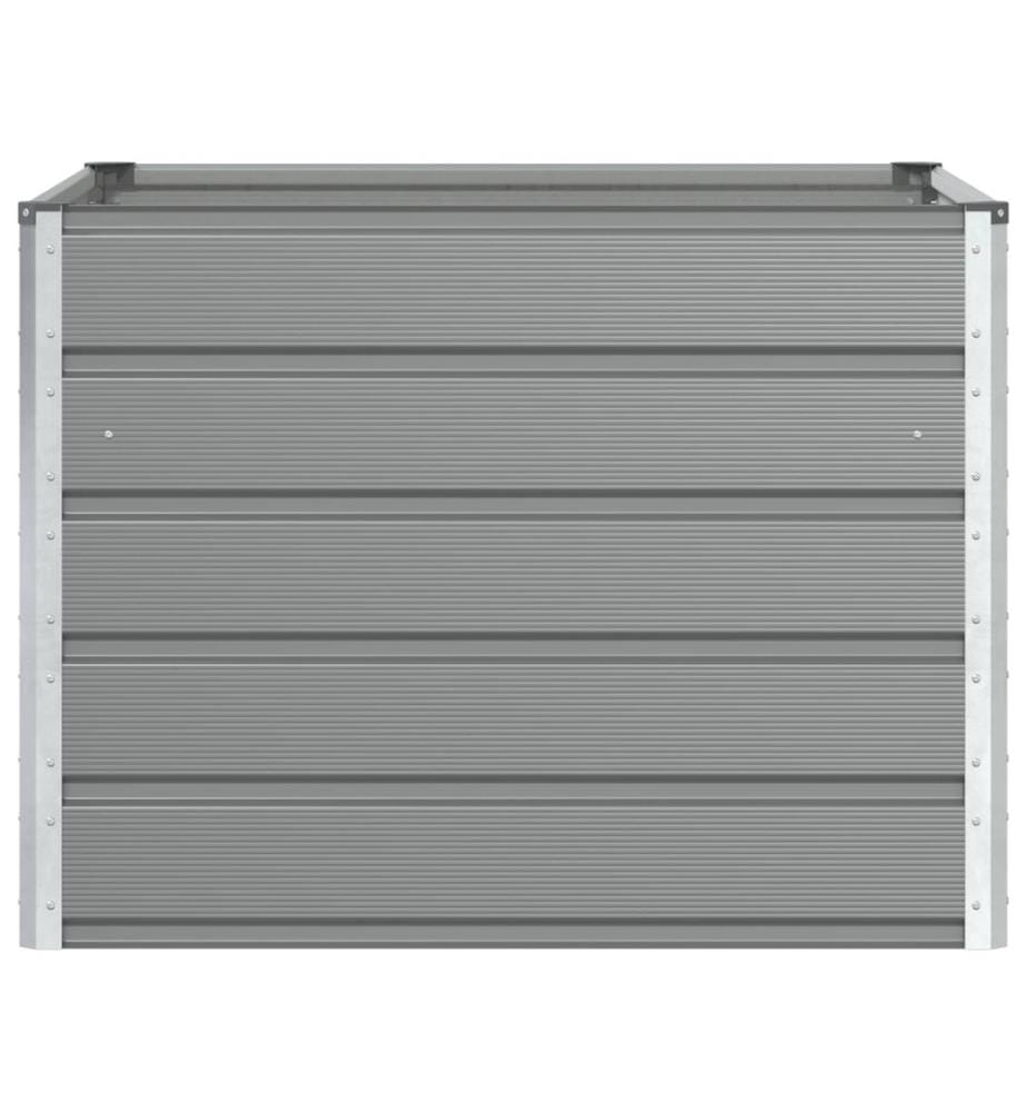 vidaXL Jardinière Gris clair 100 x 100 x 75 cm Acier