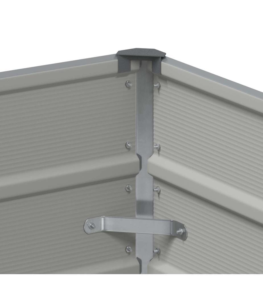 vidaXL Jardinière Gris clair 100 x 100 x 75 cm Acier