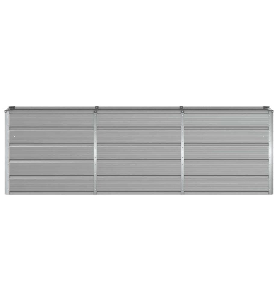 vidaXL Jardinière Gris clair 240 x 40 x 75 cm Acier