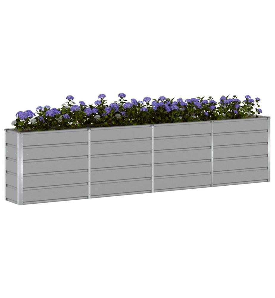 vidaXL Jardinière Gris clair 320 x 40 x 75 cm Acier