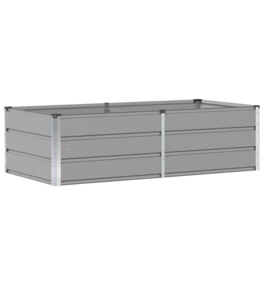 vidaXL Jardinière Gris clair 160 x 80 x 45 cm Acier