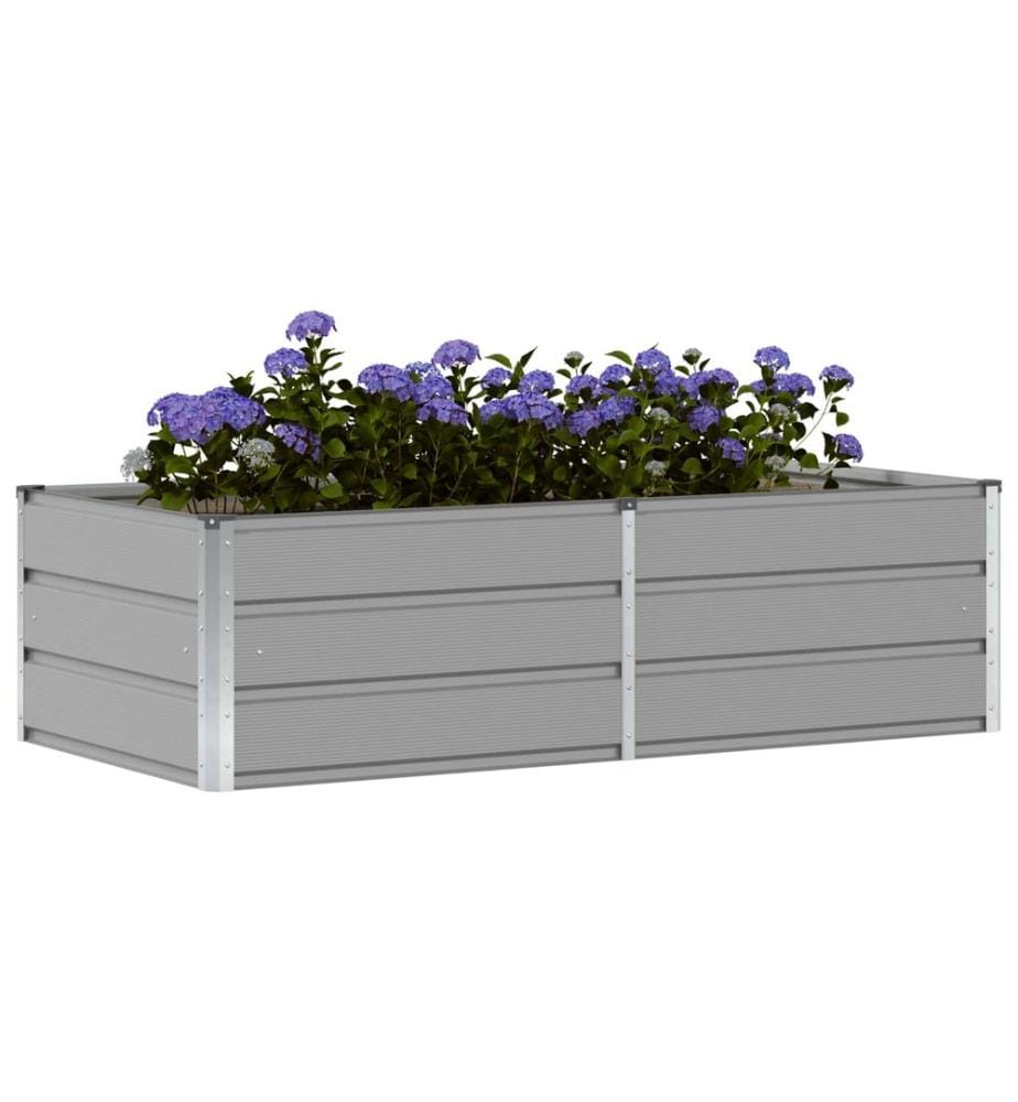 vidaXL Jardinière Gris clair 160 x 80 x 45 cm Acier