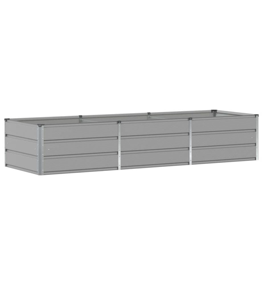 vidaXL Jardinière Gris clair 240 x 80 x 45 cm Acier
