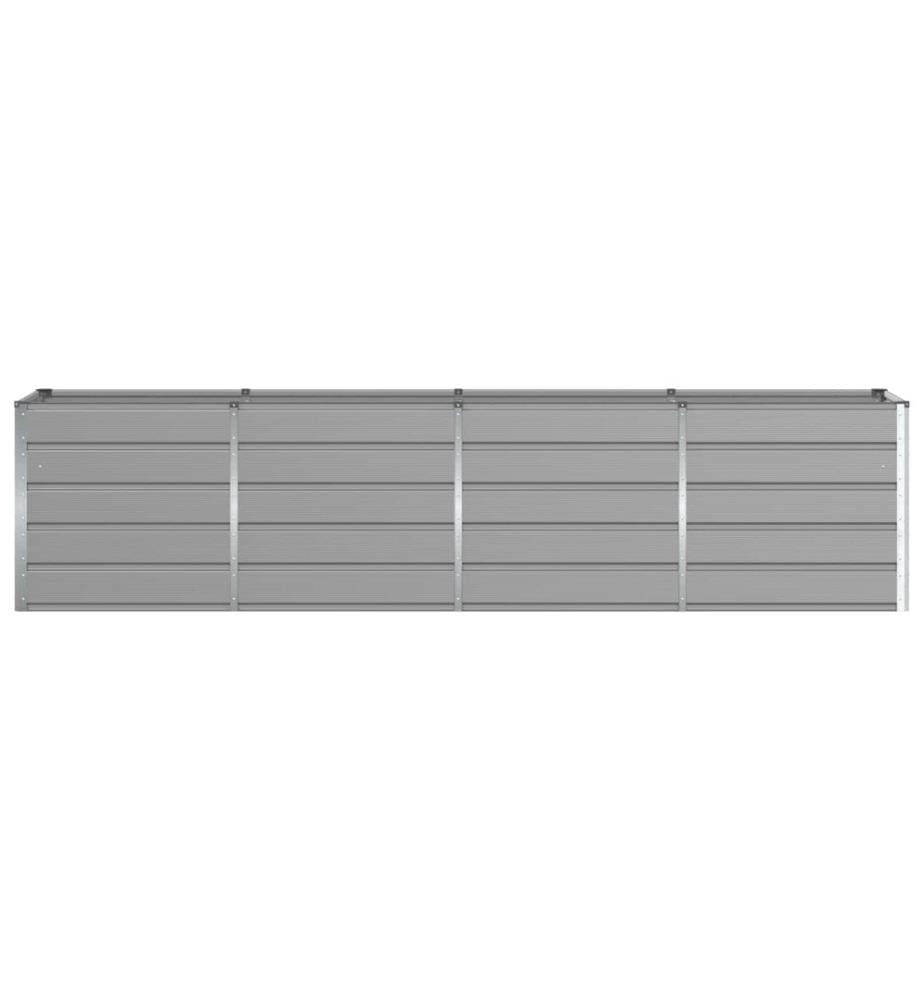 vidaXL Jardinière Gris clair 320 x 80 x 75 cm Acier
