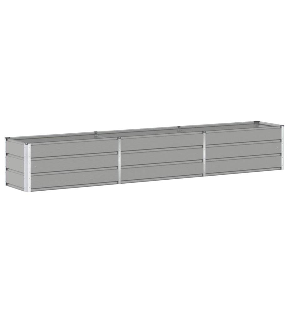 vidaXL Jardinière Gris clair 290 x 50 x 45 cm Acier galvanisé