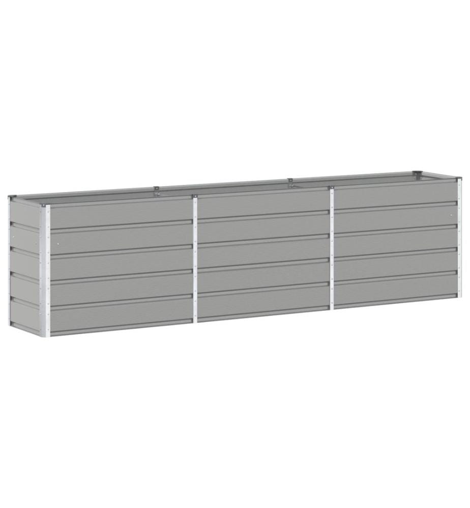 vidaXL Jardinière Gris clair 290 x 50 x 75 cm Acier galvanisé