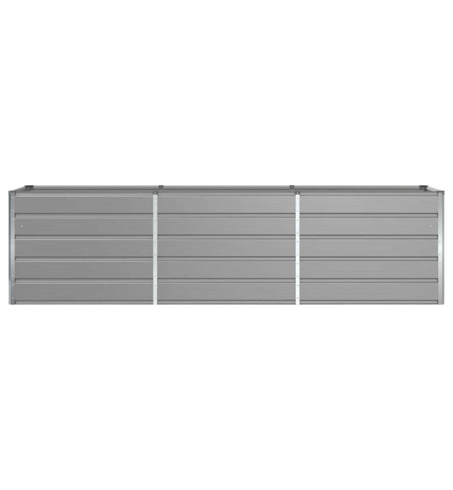 vidaXL Jardinière Gris clair 290 x 50 x 75 cm Acier galvanisé