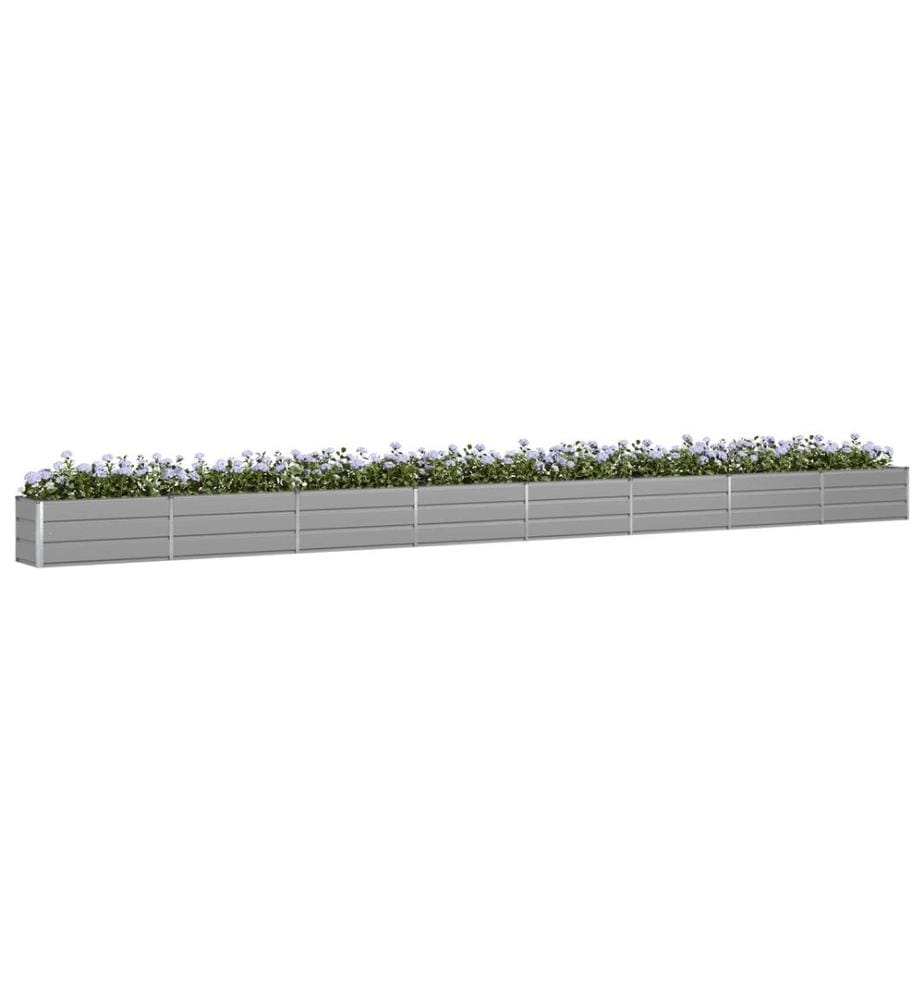 vidaXL Jardinière Gris clair 770 x 50 x 45 cm Acier galvanisé