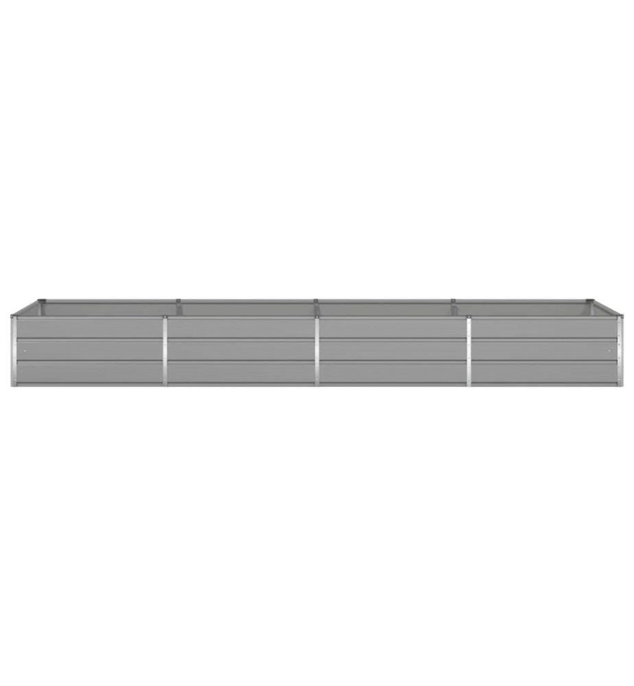 vidaXL Jardinière Gris clair 385 x 100 x 45 cm Acier galvanisé