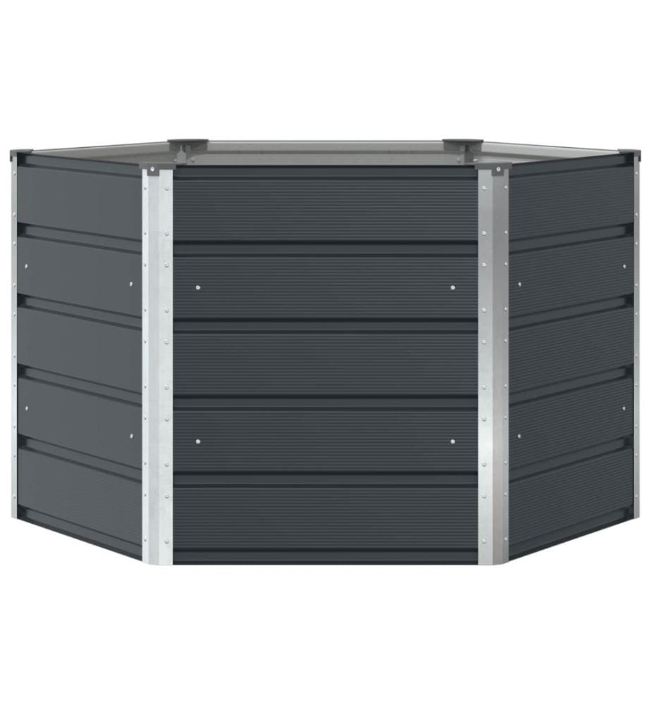 vidaXL Jardinière Anthracite 129 x 129 x 75 cm Acier