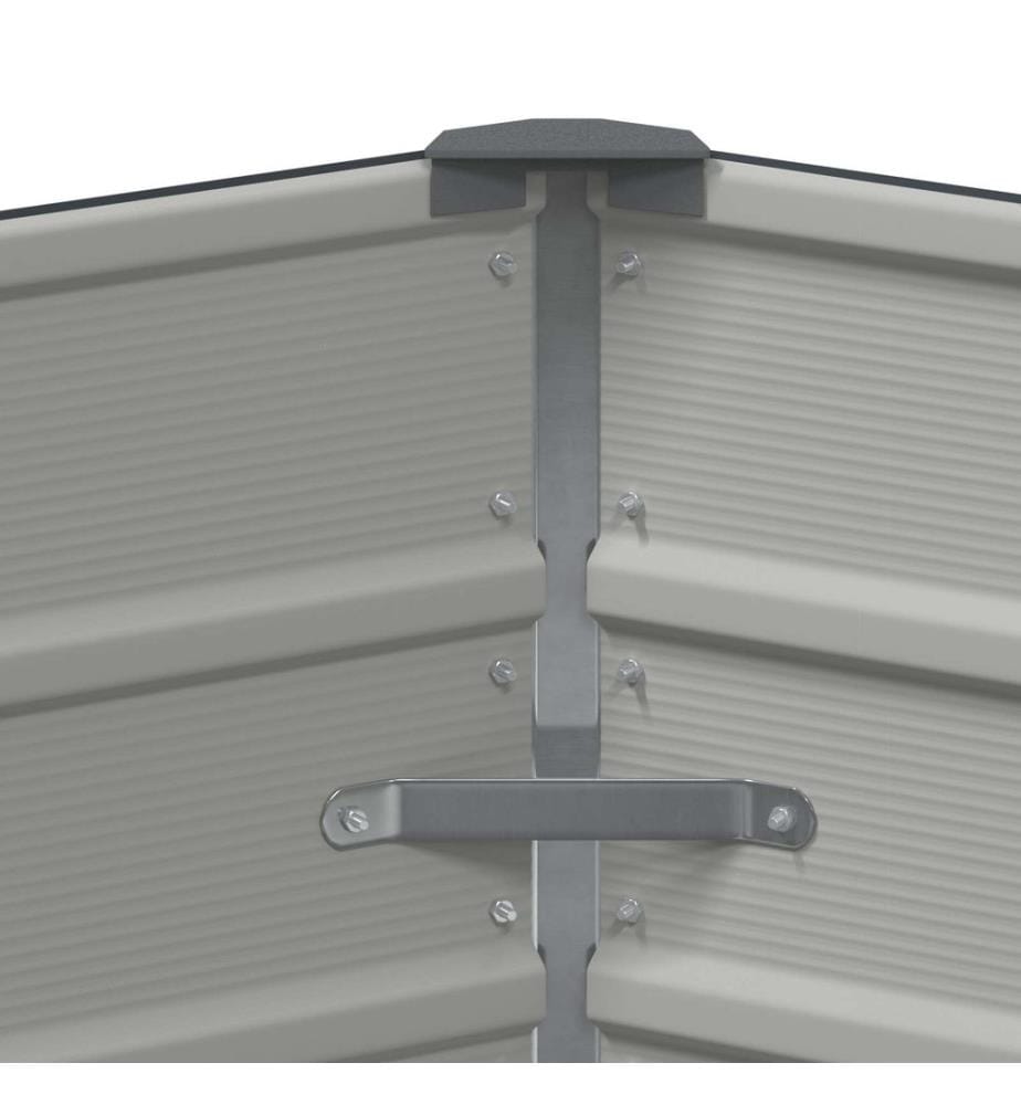 vidaXL Jardinière Anthracite 129 x 129 x 75 cm Acier