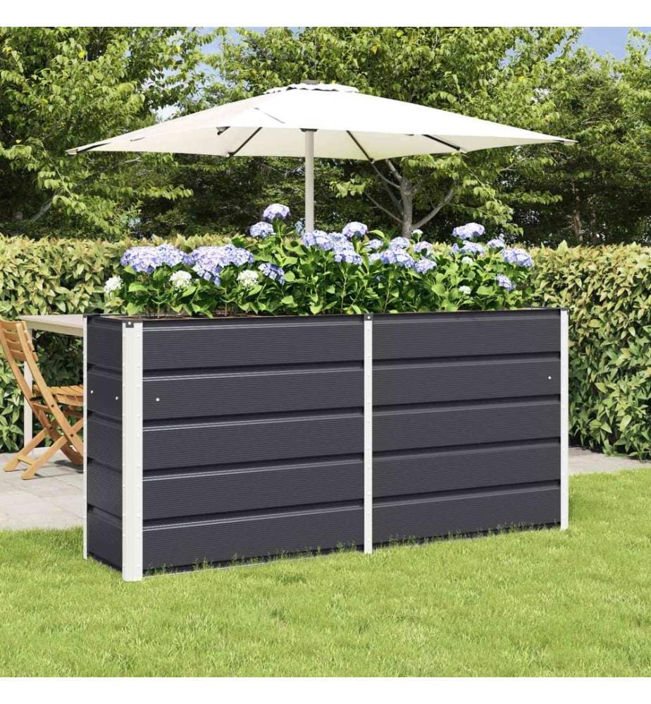 vidaXL Jardinière Anthracite 160 x 40 x 75 cm Acier