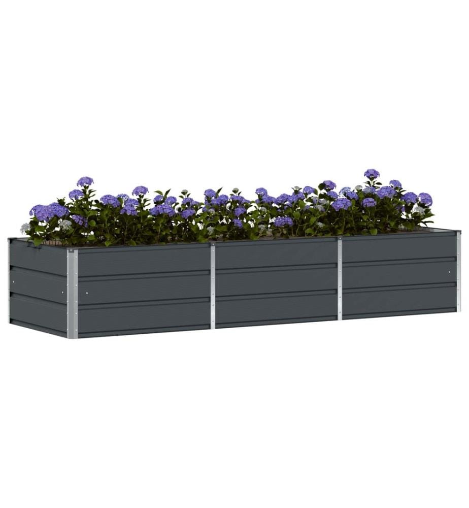 vidaXL Jardinière Anthracite 240 x 80 x 45 cm Acier