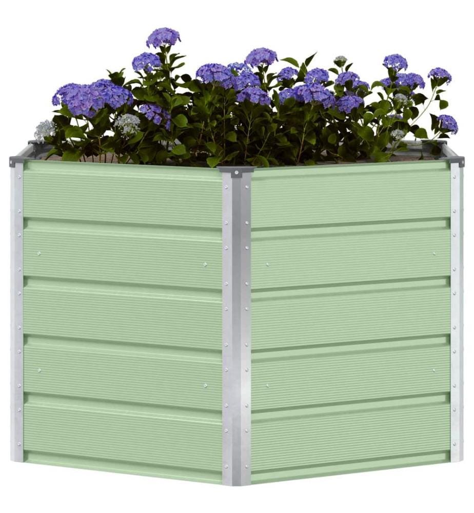 vidaXL Jardinière Vert Pastel 129 x 129 x 75 cm Acier