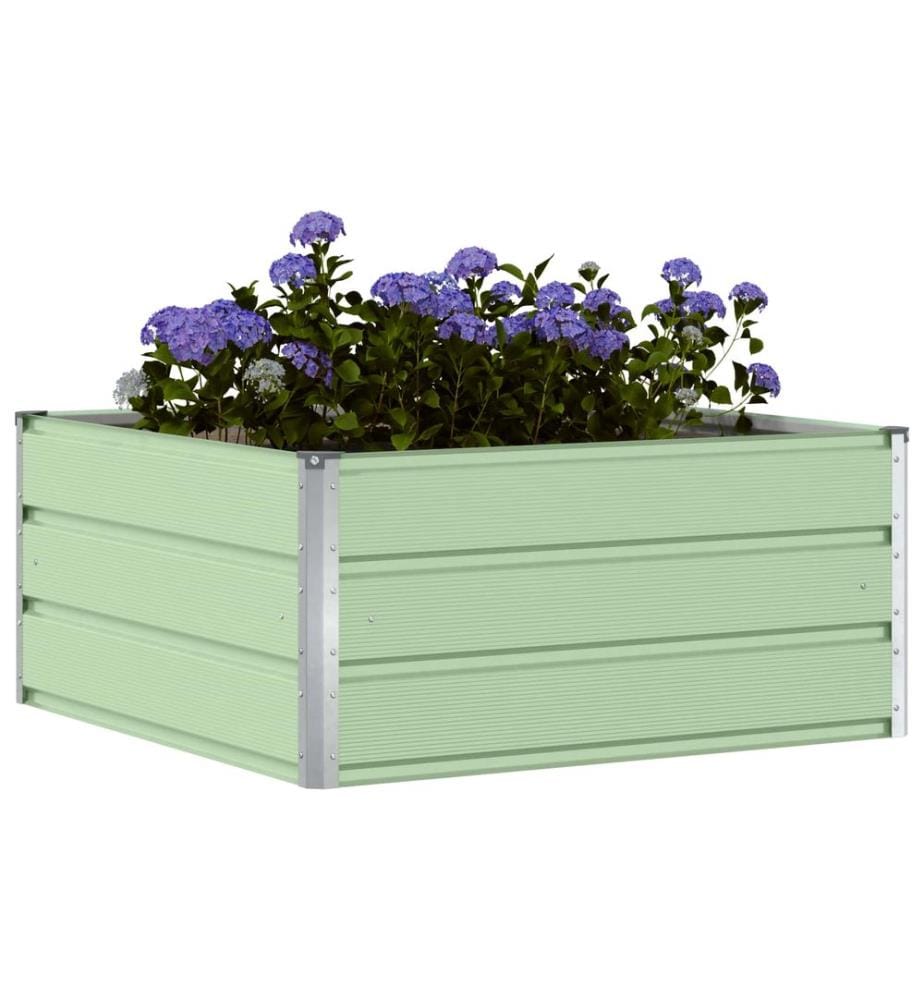 vidaXL Jardinière Vert Pastel 100 x 100 x 45 cm Acier