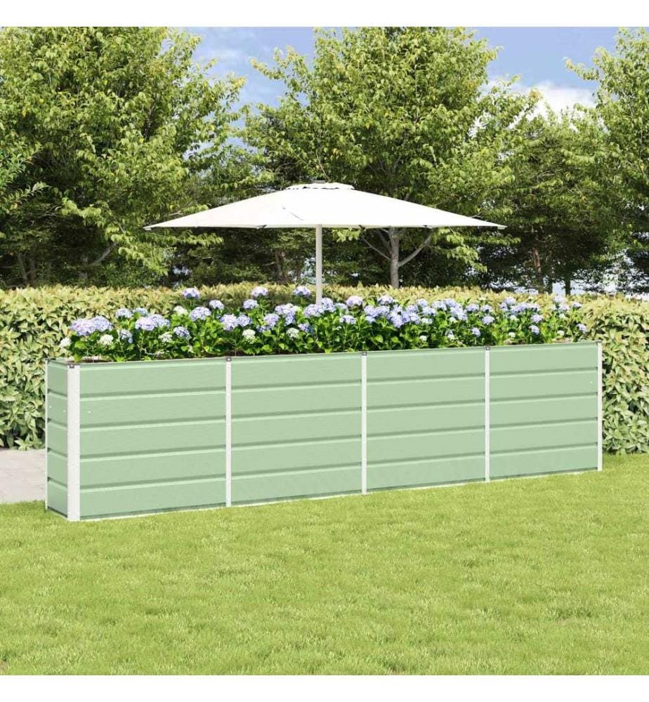 vidaXL Jardinière Vert 320 x 40 x 75 cm Acier