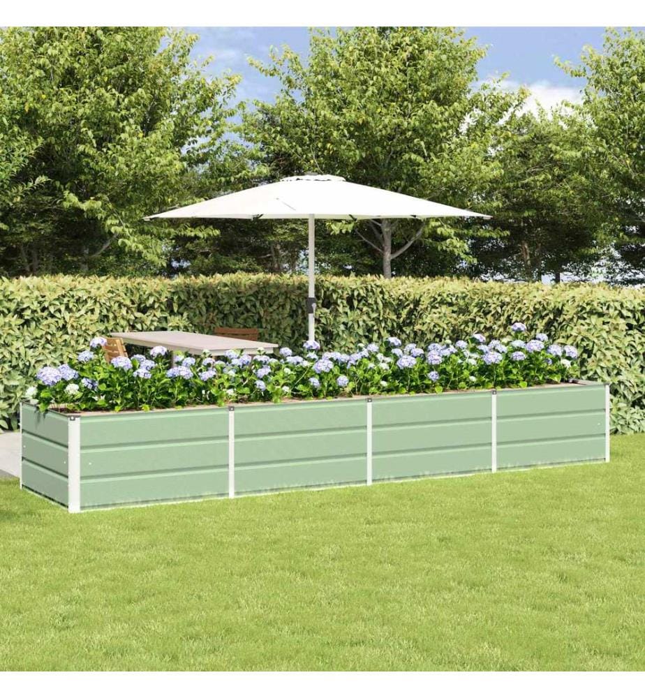 vidaXL Jardinière Vert 320 x 80 x 45 cm Acier