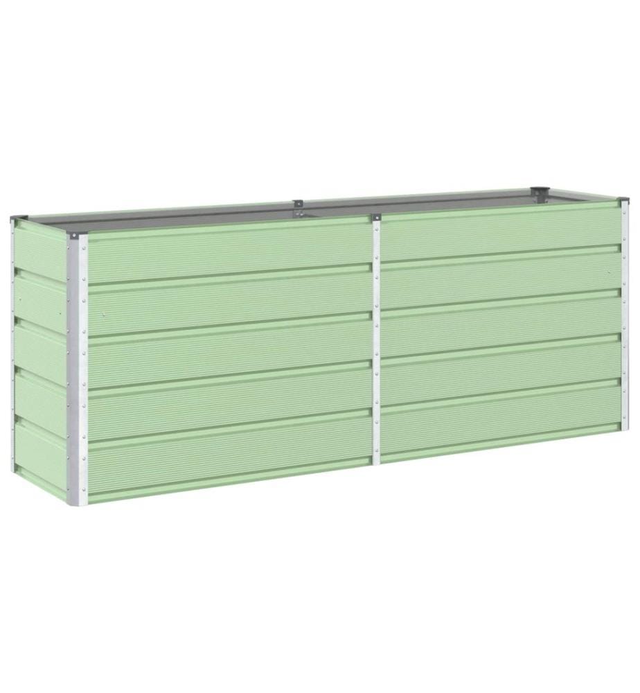 vidaXL Jardinière Vert pastel 195 x 50 x 77 cm Acier galvanisé