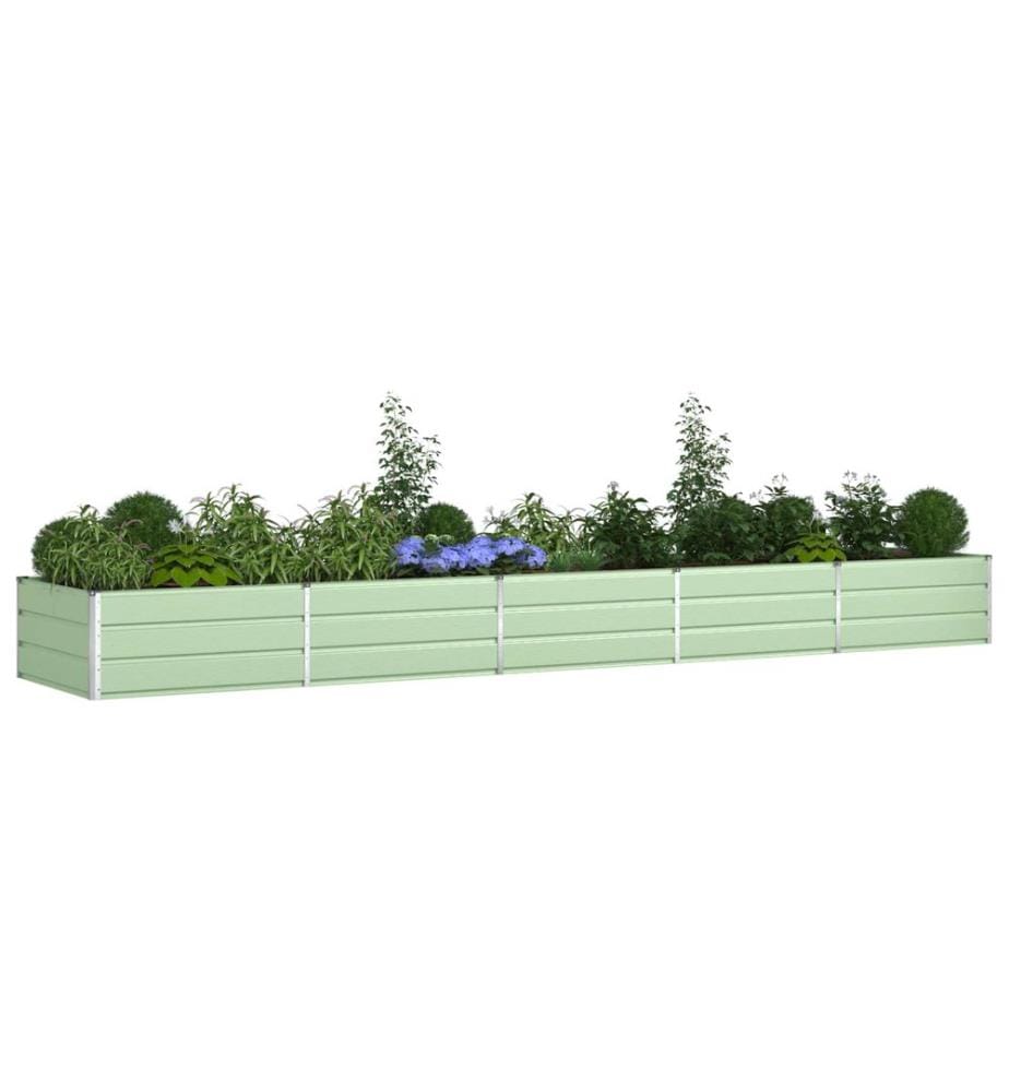 vidaXL Jardinière Vert pastel 480 x 100 x 45 cm Acier galvanisé