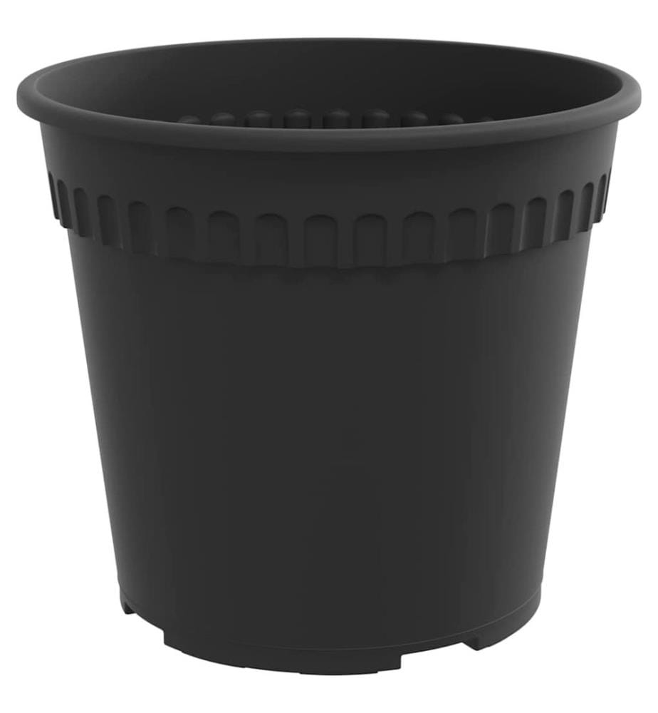 vidaXL Pot à fleurs rond 24 pcs Noir Ø 17 x 14 cm Plastique