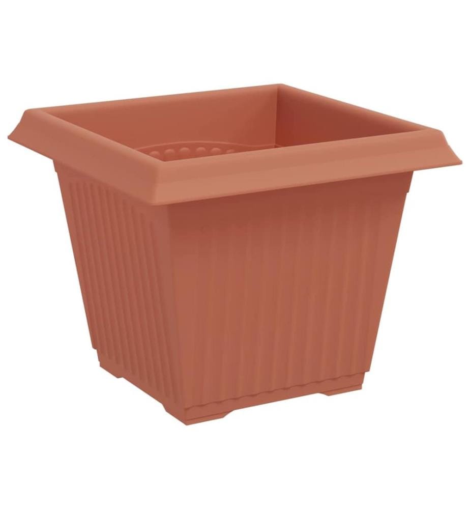 vidaXL Pot de Fleurs Carré 6 pcs Rouge brique 20 x 20 x 16 cm