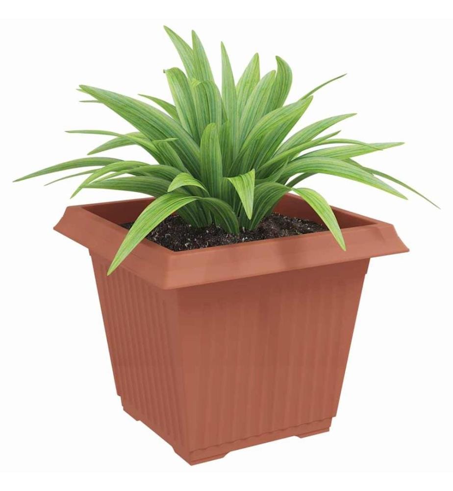vidaXL Pot de Fleurs Carré 6 pcs Rouge brique 43 x 43 x 33,5 cm