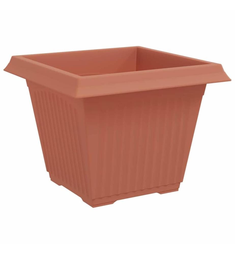 vidaXL Pot de Fleurs Carré 6 pcs Rouge brique 43 x 43 x 33,5 cm