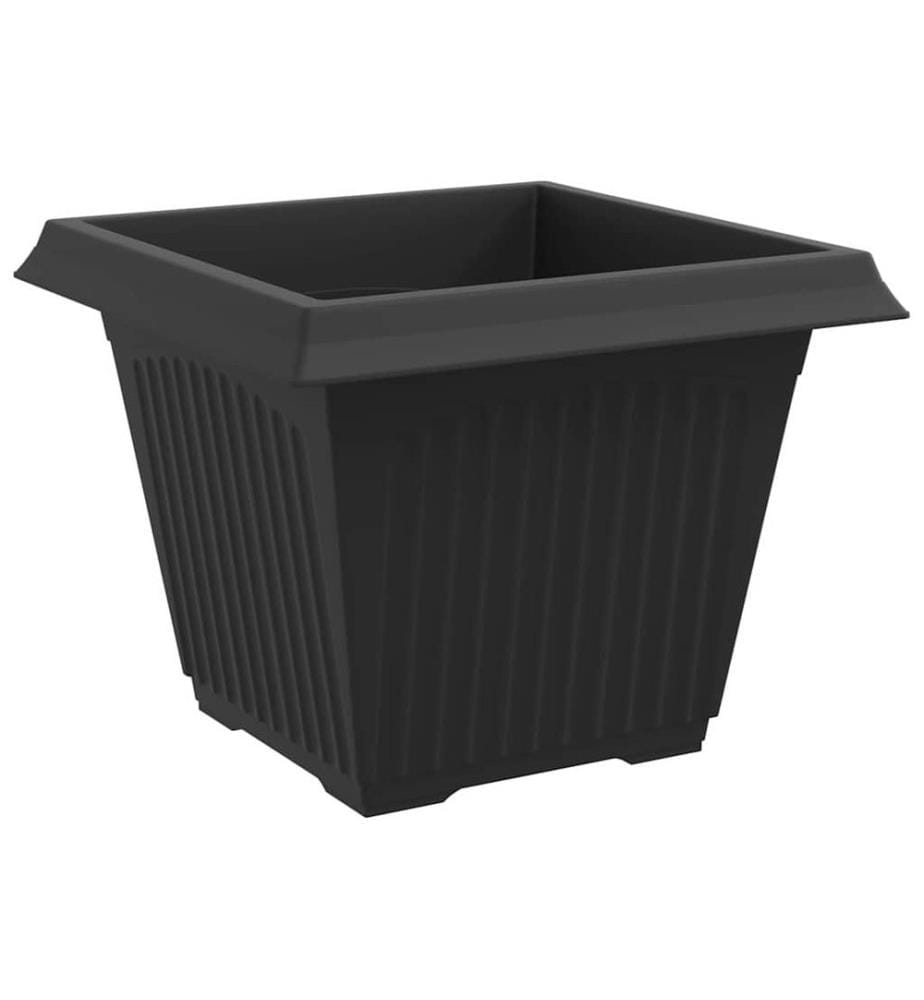 vidaXL Pot de Fleurs Carré 6 pcs Noir 43 x 43 x 33,5 cm Plastique