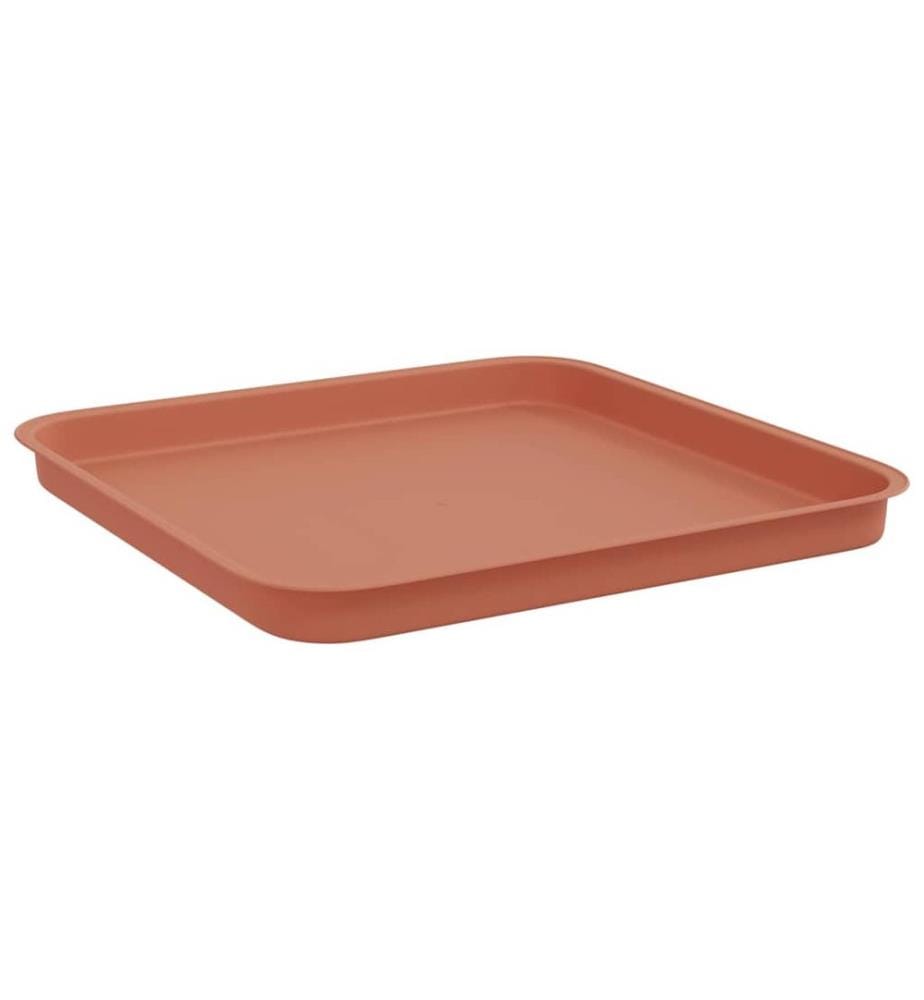 vidaXL Plateau carré à fleurs 24 pcs Rouge brique 32 x 32 x 2,5 cm