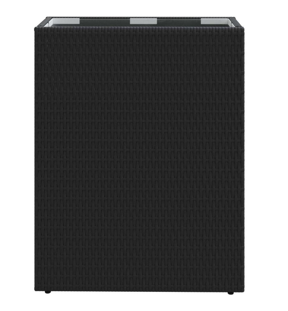 vidaXL Hoher Pflanzer Schwarz 55 x 22 x 70 cm Poly-Rattan
