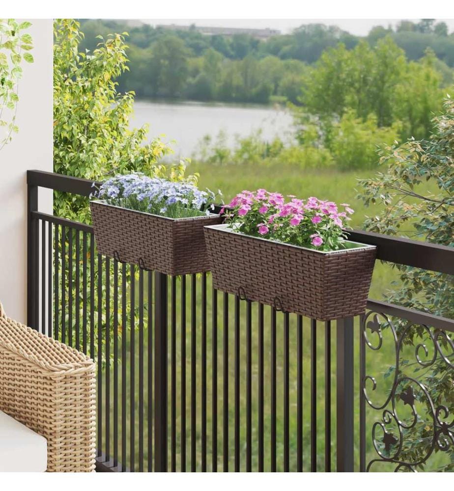 vidaXL Garde-Corps 2 pcs 50 x 17 x 17 cm Mét??